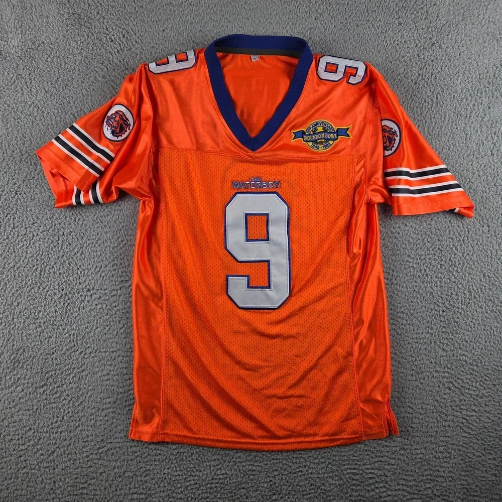 The Waterboy Bobby Boucher #9 Football Adam Sandler Jersey Mens S‎ Orange